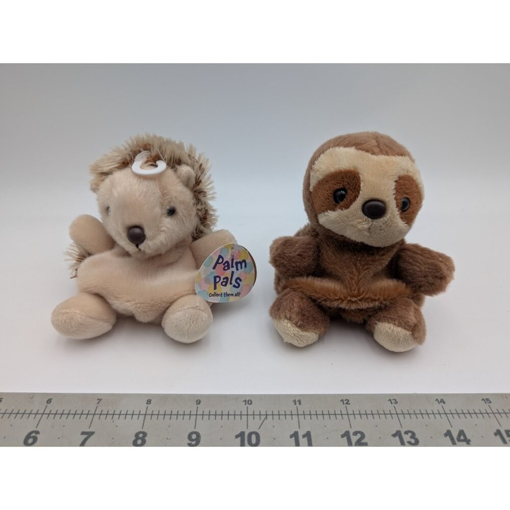 Aurora Palm Pals Hedgie Hedgehog Sloth‎ Plush Lot 5 Inch 2022 Stuffed Animal Toy